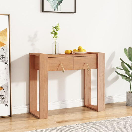 Konsolbord 90X35X75 Cm Massivt Teaktræ