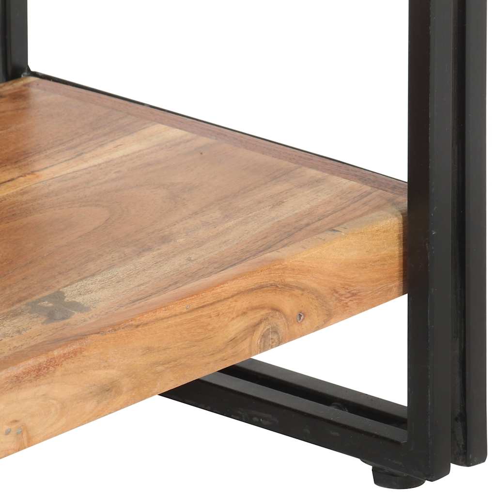 Bogreol I 5 Niveauer 140x30x180 Cm Massivt Akacietræ - Billede 5