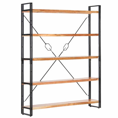 Bogreol I 5 Niveauer 140x30x180 Cm Massivt Akacietræ - Billede 10
