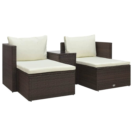 Haveloungesæt 5 Dele Med Hynder Polyrattan
