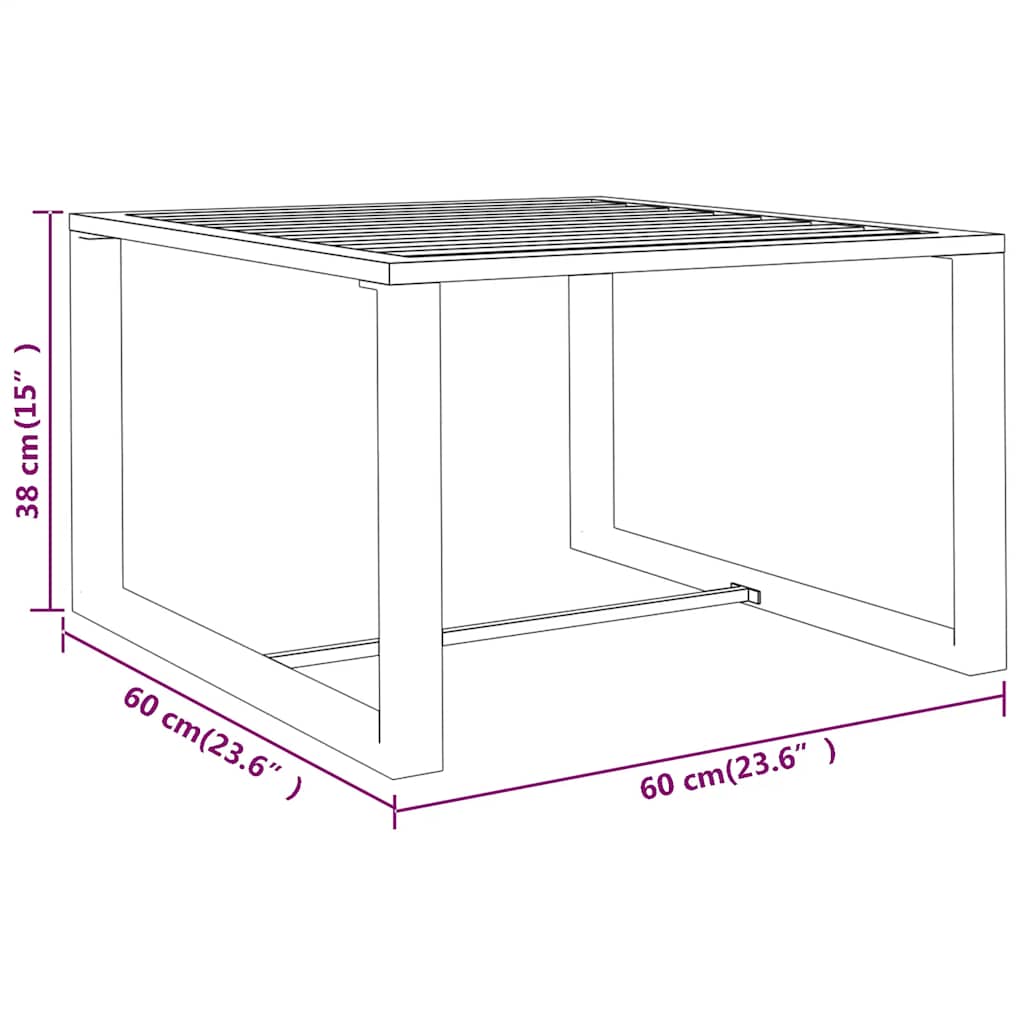 Sofabord Aluminium