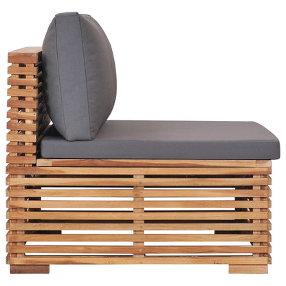 Midtersektion Til Havesofa Med Hynde Massivt Teaktræ