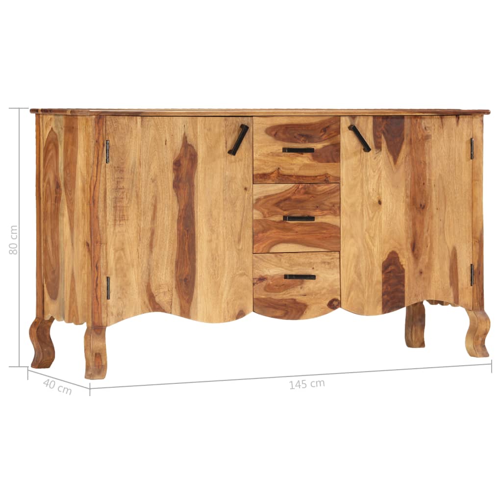 Skænk 145X40X80 Cm Massivt Træ