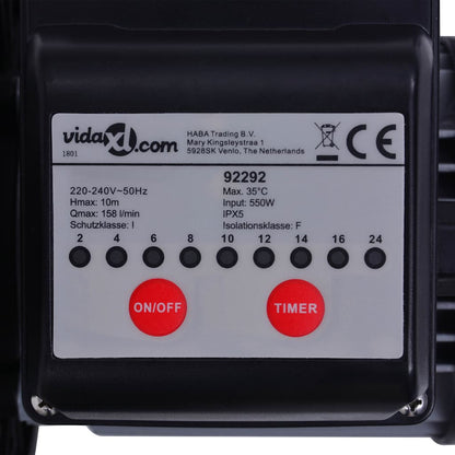 Sandfilterpumpe Med Timer 550 W 50 L - Billede 9