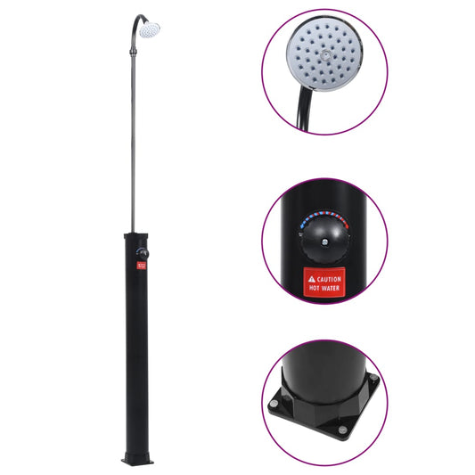 Solopvarmet Bruser 215 Cm 8 L Sort