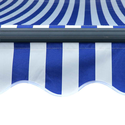 Markise Med Vindsensor Og LED 500x300 Cm Blå Og Hvid - Billede 7