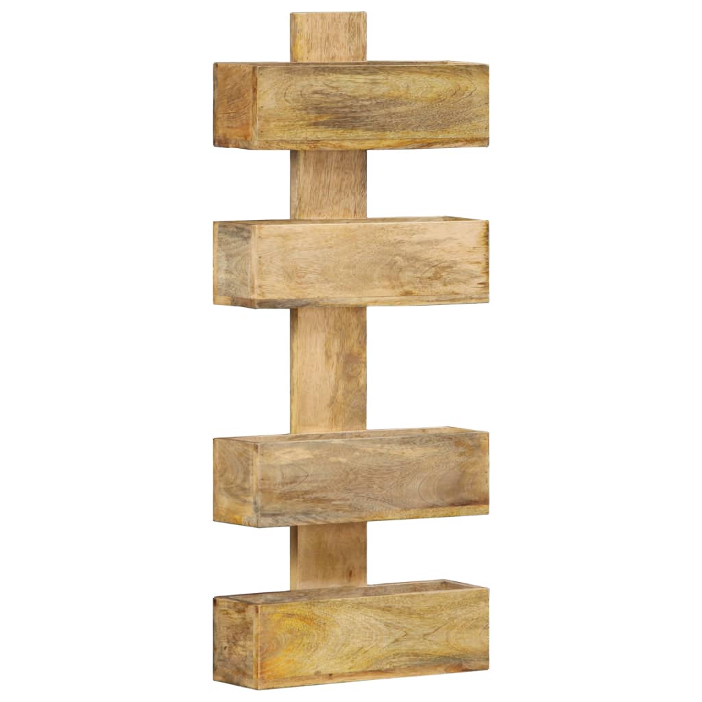 Væghængt Magasinholder 30X11X72 Cm Massivt Mangotræ