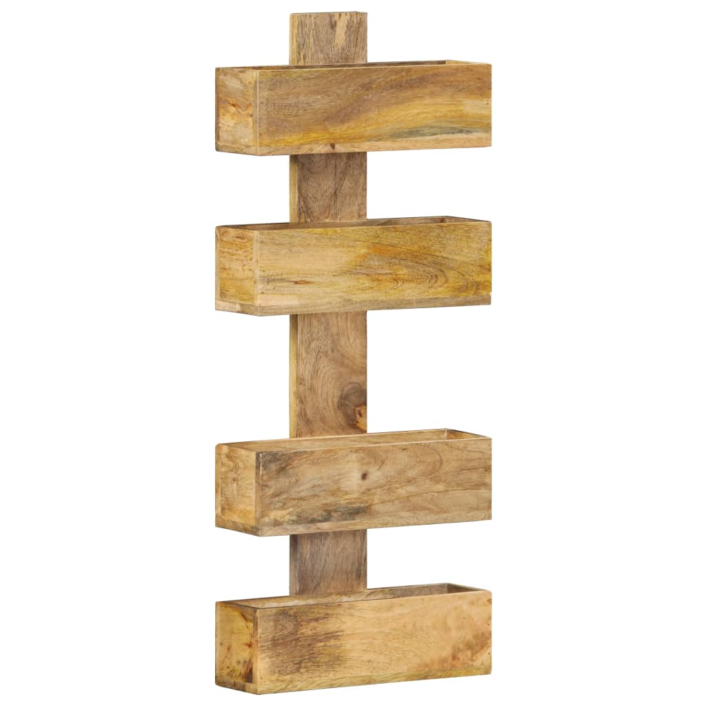 Væghængt Magasinholder 30X11X72 Cm Massivt Mangotræ