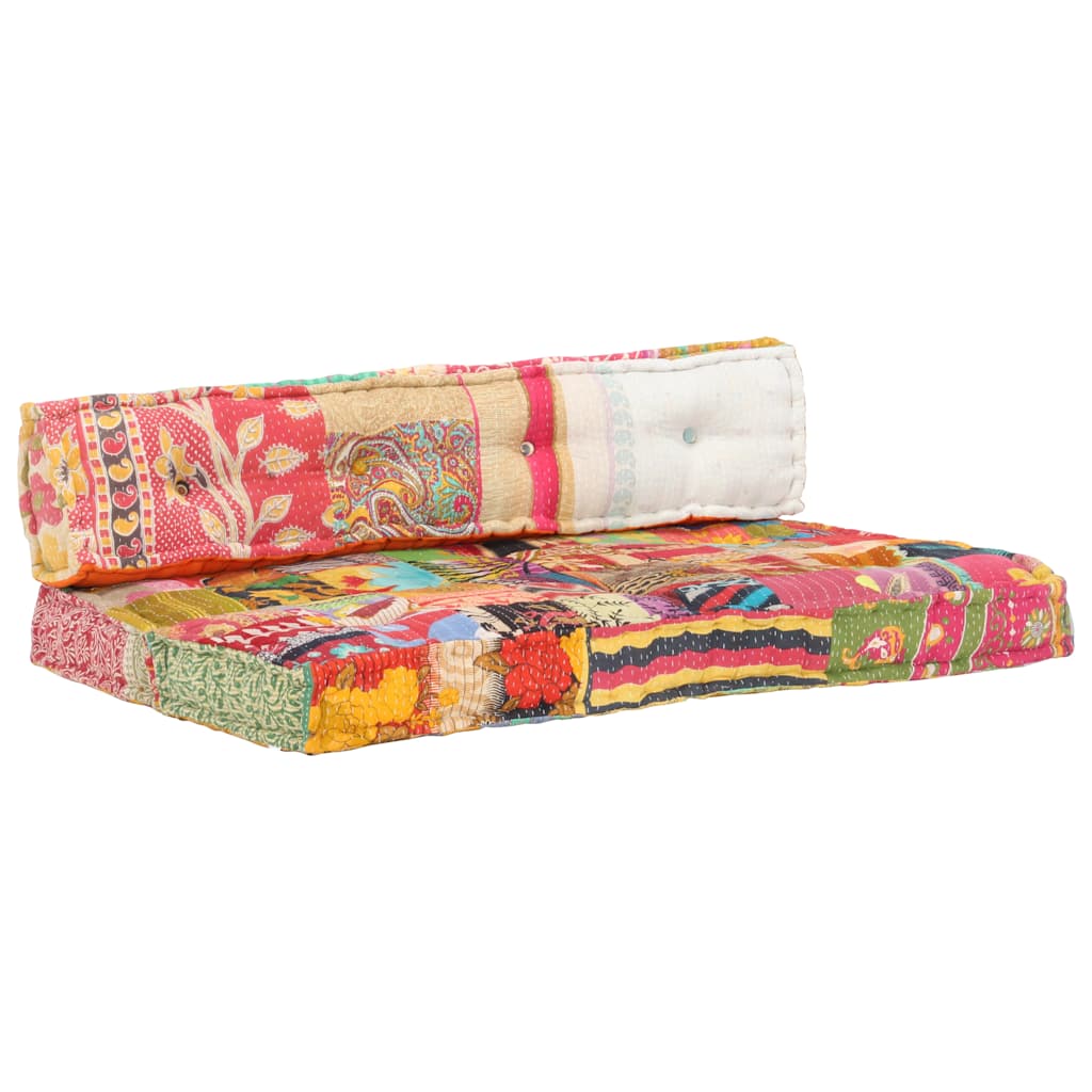 Hynde Til Pallesofa Stof Patchwork Flerfarvet - Billede 2