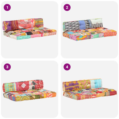 Hynde Til Pallesofa Stof Patchwork Flerfarvet - Billede 7