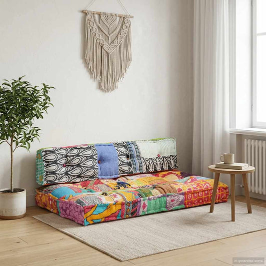 Hynde Til Pallesofa Stof Patchwork Flerfarvet - Hovedbillede
