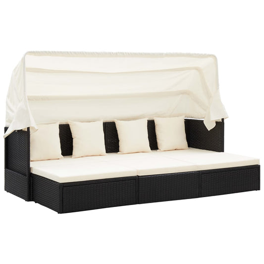 Solseng Med Baldakin Polyrattan