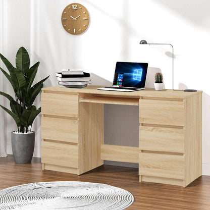 Skrivebord 140x50x77 Cm Konstrueret Træ - Variant 800813
