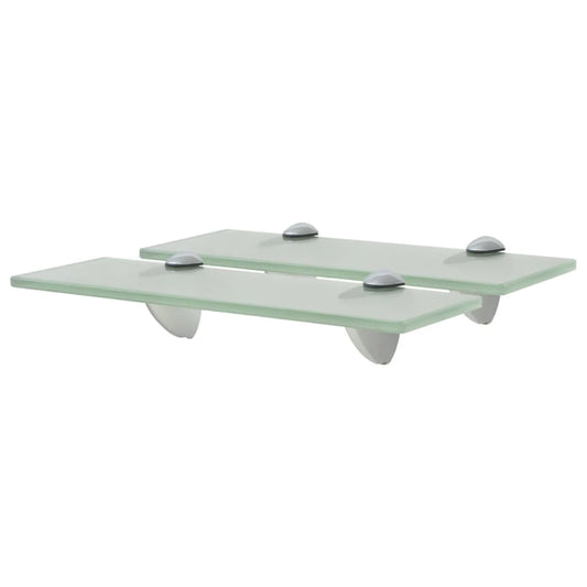 Svævehylder 2 Stk. 8 Mm Glas Hvid