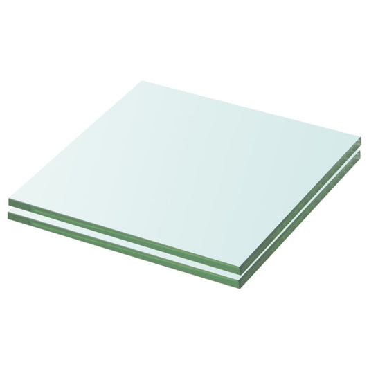 Hylder 2 Stk. Glaspanel Klar Transparent