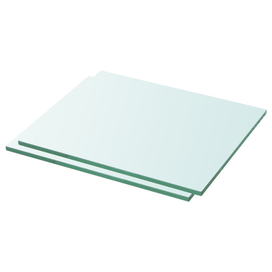 Hylder 2 Stk. Glaspanel Klar