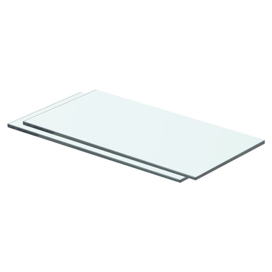 Hylder 2 Stk. Glaspanel Klar
