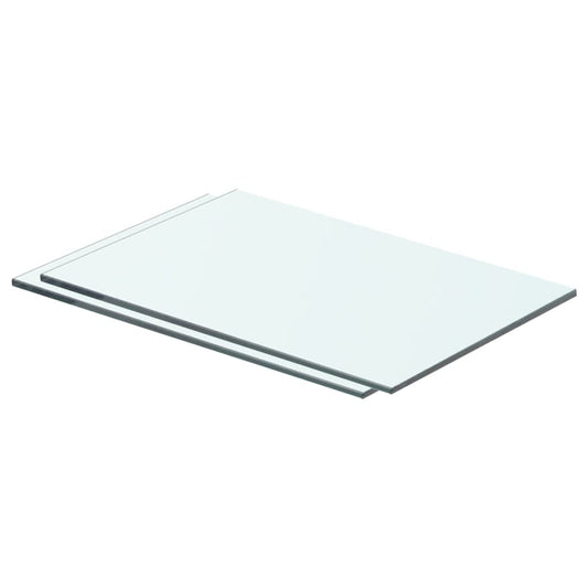 Hylder 2 Stk. Glaspanel Klar