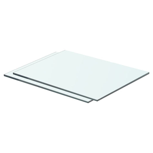Hylder 2 Stk. Glaspanel Klar