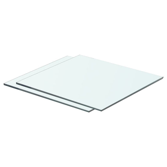 Hylder 2 Stk. Glaspanel Klar