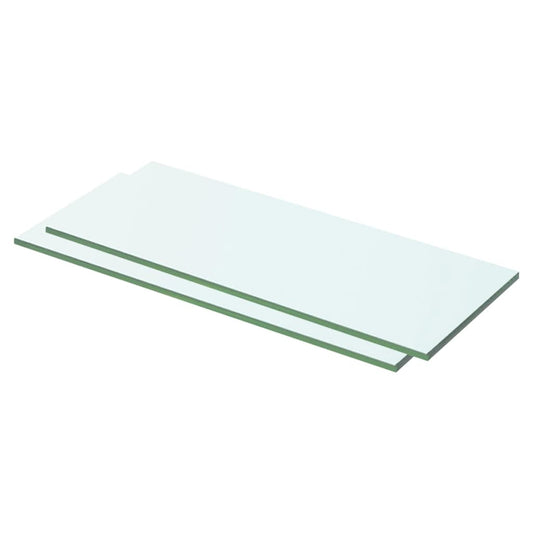 Hylder 2 Stk. Glaspanel Klar