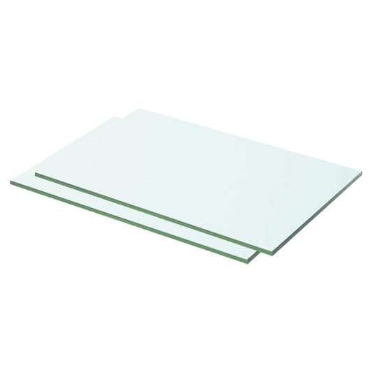 Hylder 2 Stk. Glaspanel Klar