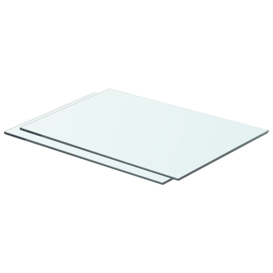 Hylder 2 Stk. Glaspanel Klar