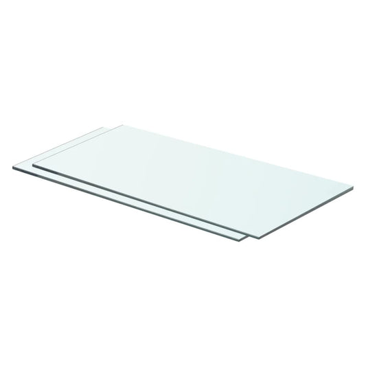 Hylder 2 Stk. Glaspanel Klar