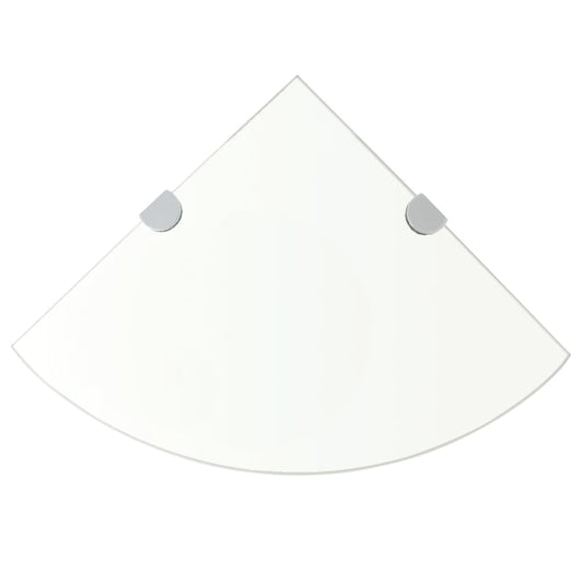 Hjørnehylder M. Krombeslag 2 Stk. Glas Klar Transparent
