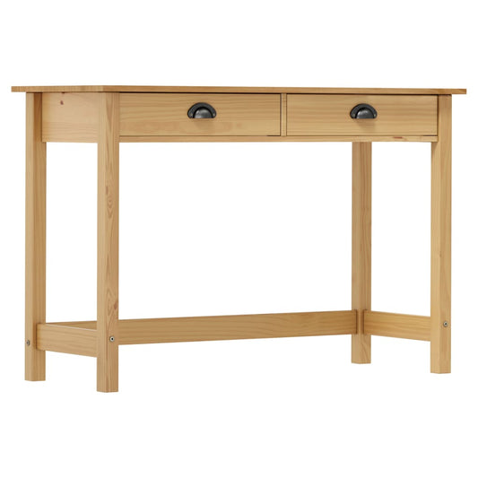Konsolbord Hill Med 2 Skuffer 110X45X74 Cm Massivt Fyrretræ
