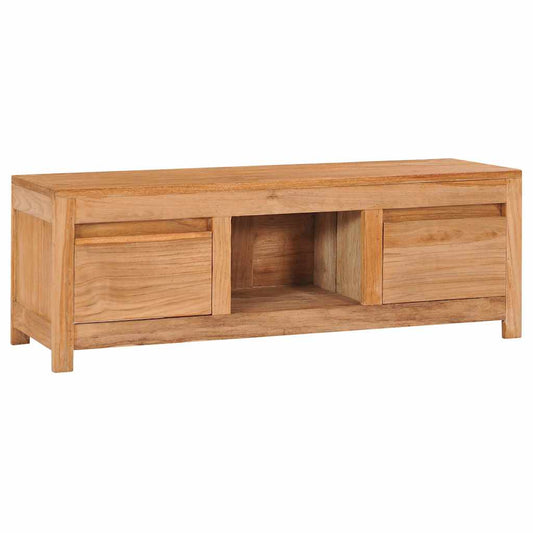 Tv-bord 100x30x35 Cm Massivt Teaktræ - Hovedbillede