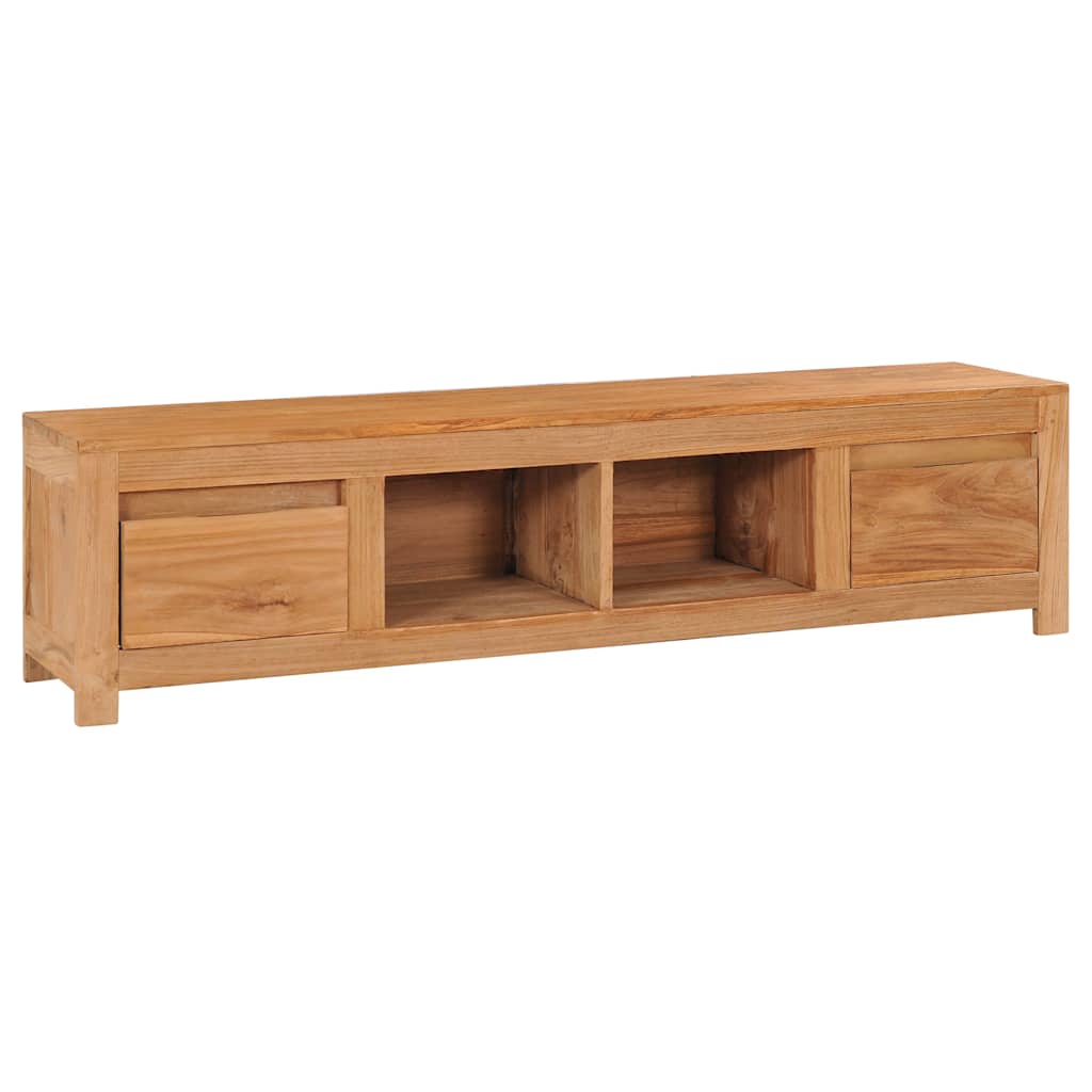 Tv-bord 115x30x35 Cm Massivt Teaktræ - Hovedbillede
