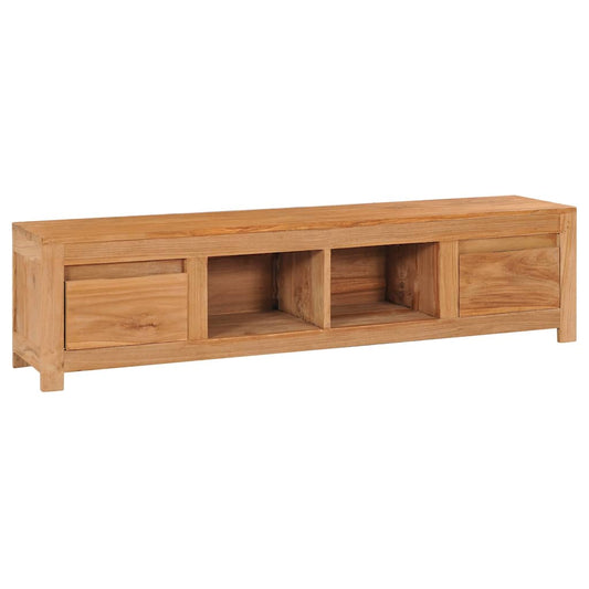 Tv-bord 115x30x35 Cm Massivt Teaktræ - Hovedbillede