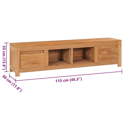 Tv-bord 115x30x35 Cm Massivt Teaktræ - Billede 8