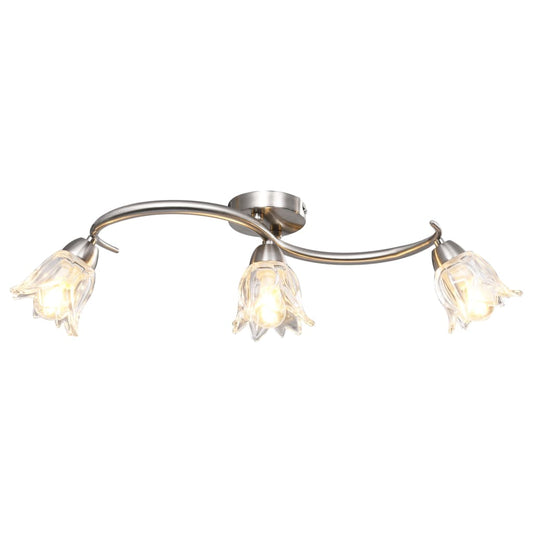 Loftlampe Transparente Glasskærme Til 3 E14-Pærer Form