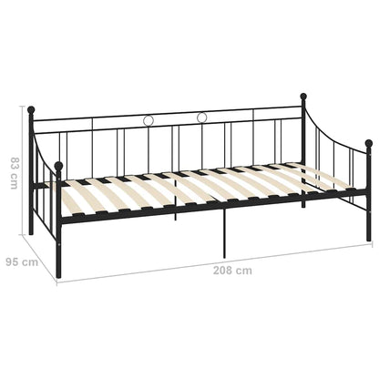 Stel Til Daybed 90x200 Cm Metal Sort - Billede 8
