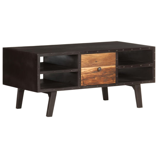 Sofabord 100X50X45 Cm Massivt Genbrugstræ