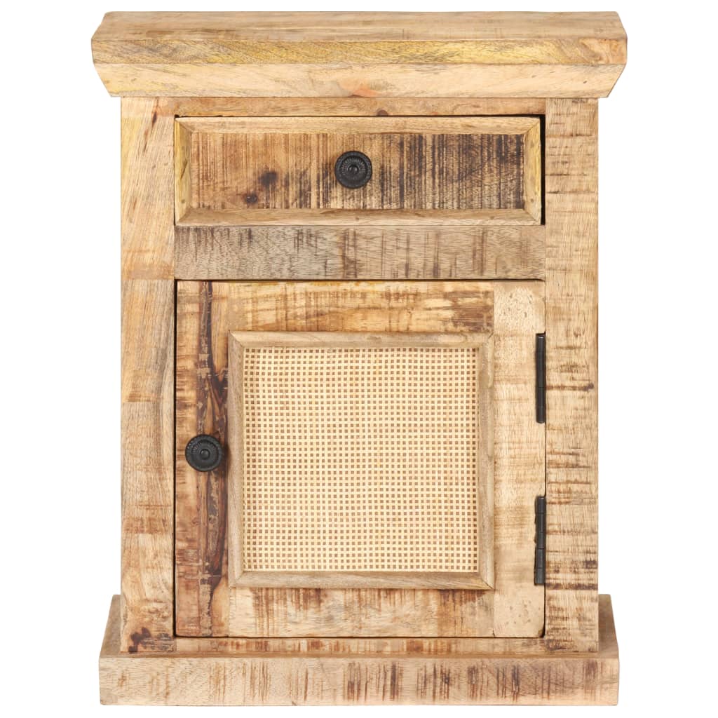 Sengeskab 40X30X50 Cm Massivt Mangotræ Og Naturlige Rør