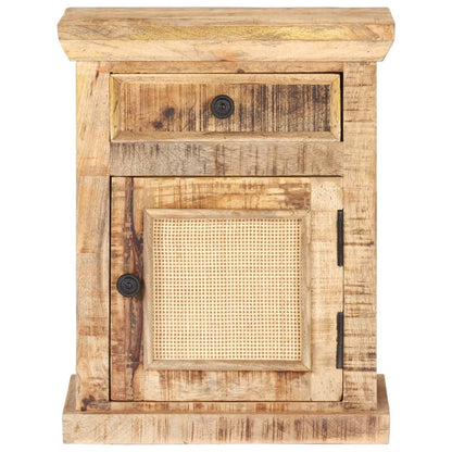 Sengeskab 40X30X50 Cm Massivt Mangotræ Og Naturlige Rør