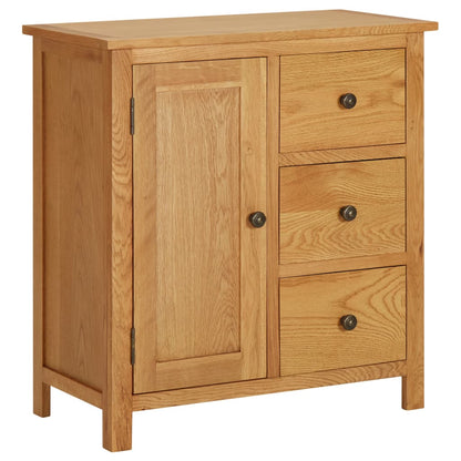 Skænk 70x35x75 Cm Massivt Egetræ - Hovedbillede