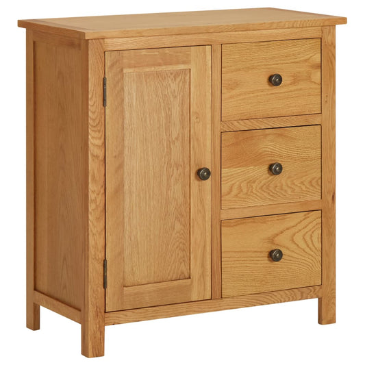 Skænk 70x35x75 Cm Massivt Egetræ - Hovedbillede