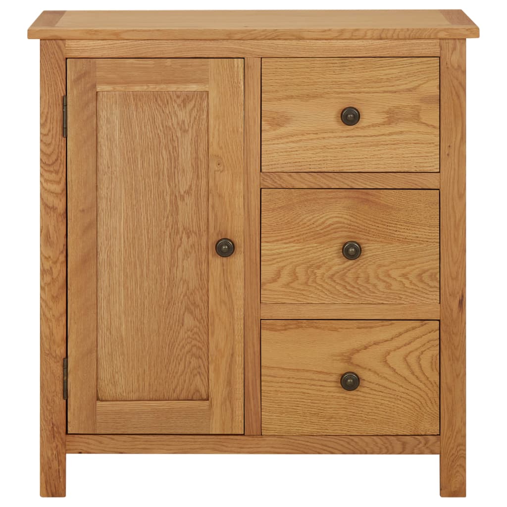 Skænk 70x35x75 Cm Massivt Egetræ - Billede 2