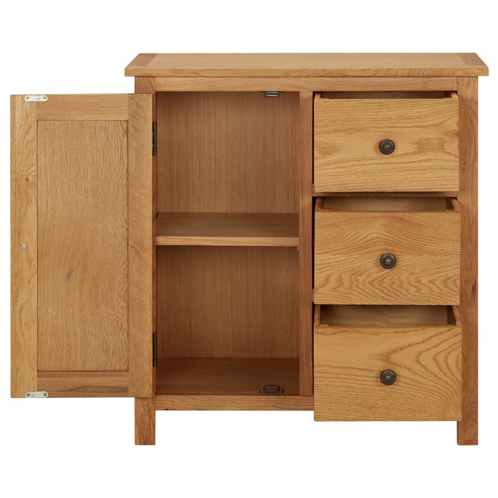 Skænk 70x35x75 Cm Massivt Egetræ - Billede 3