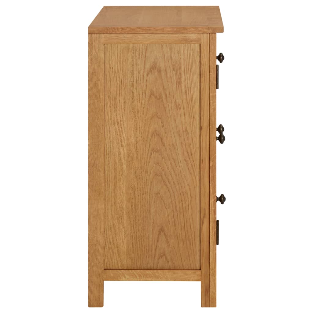 Skænk 70x35x75 Cm Massivt Egetræ - Billede 4