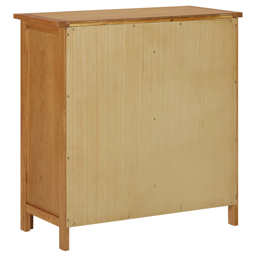 Skænk 70x35x75 Cm Massivt Egetræ - Billede 5