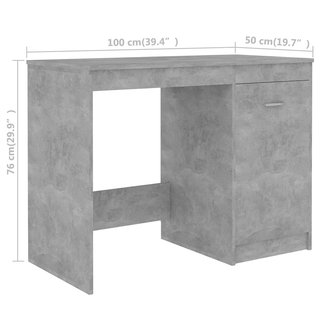Skrivebord 140x50x76 Cm Konstrueret Træ - Billede 9