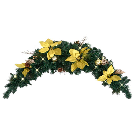 Julebue Med Led-Lys Grøn 90 Cm Pvc