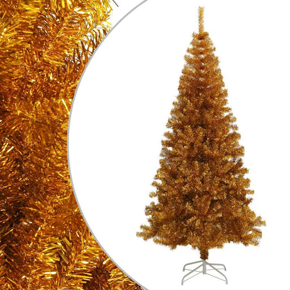 Kunstigt Juletræ Med Juletræsfod 180 Cm PET Guldfarvet - Hovedbillede