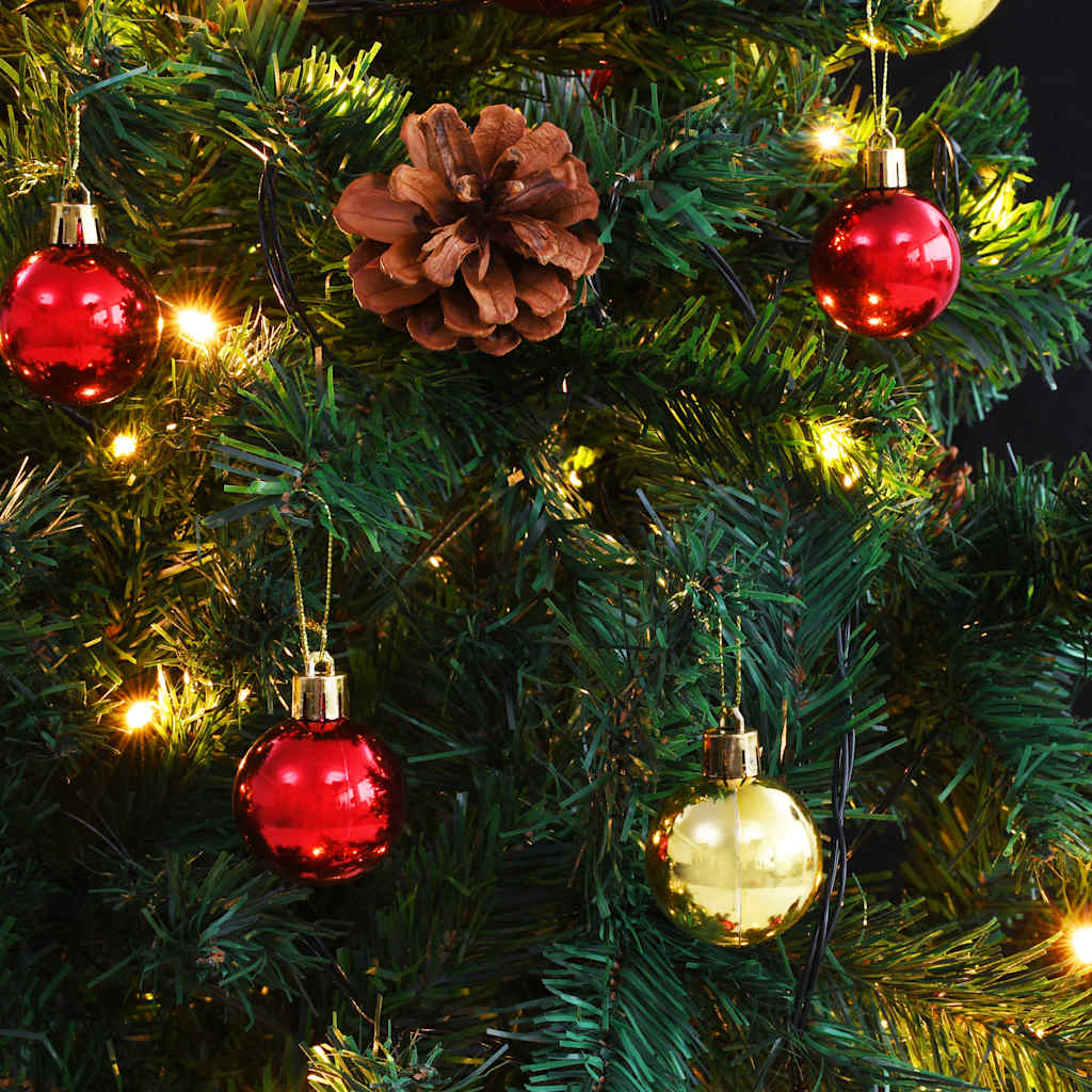 Kunstigt Juletræ Med Lys Og Julekugler - Billede 9