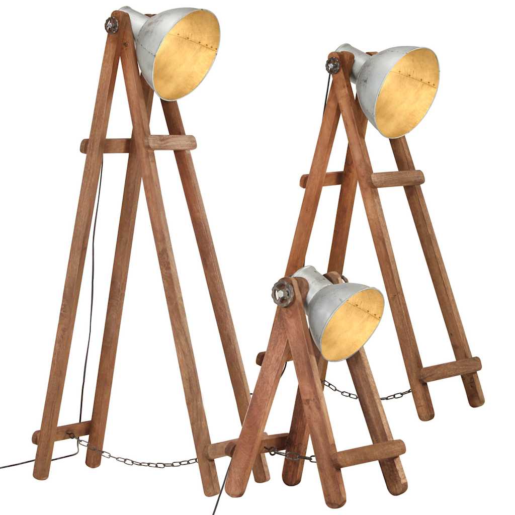 Gulvlamper 3 Stk. E27 Massivt Mangotræ - Variant 320591